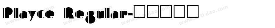 Playce Regular字体转换